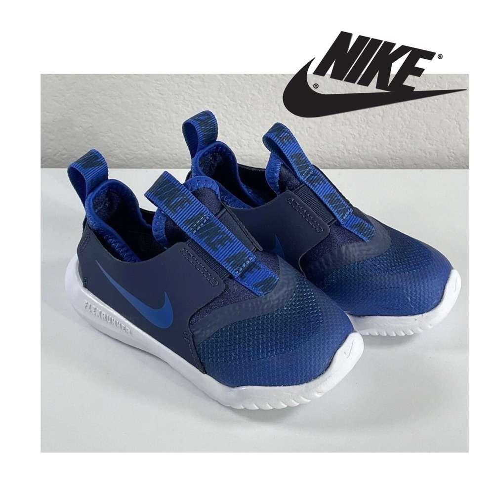 Nike Flex Runner TD Midnight Navy Imperial Blue Toddler Shoes AT4665-407‎ 3C